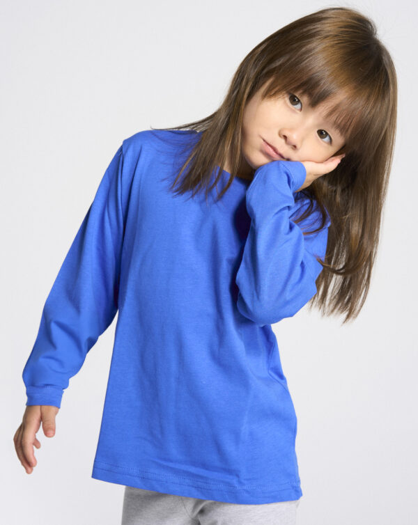 Camiseta lisa Unisex para niños de manga larga